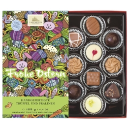 Osterpräsent Trüffel und Pralinen