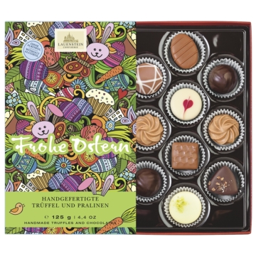 Osterpräsent Trüffel und Pralinen